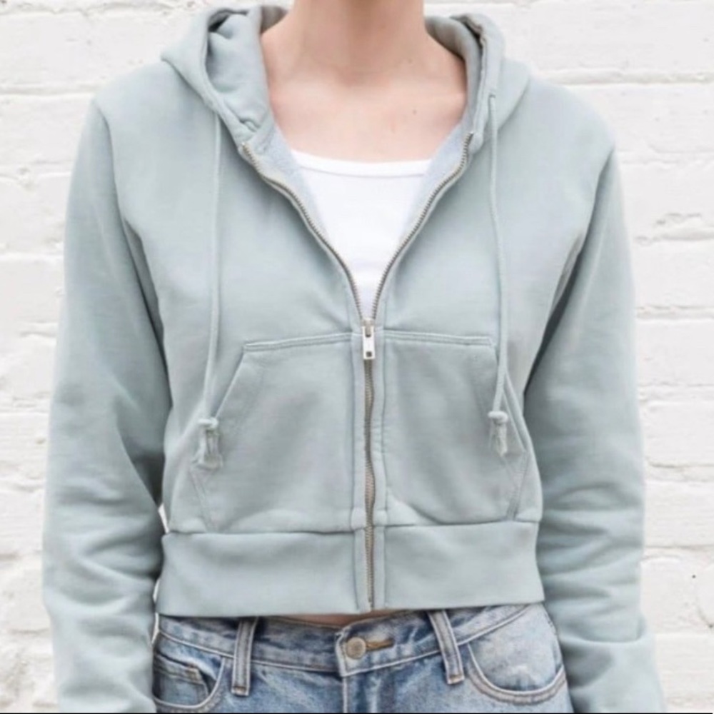 brandy melville sage crystal hoodie